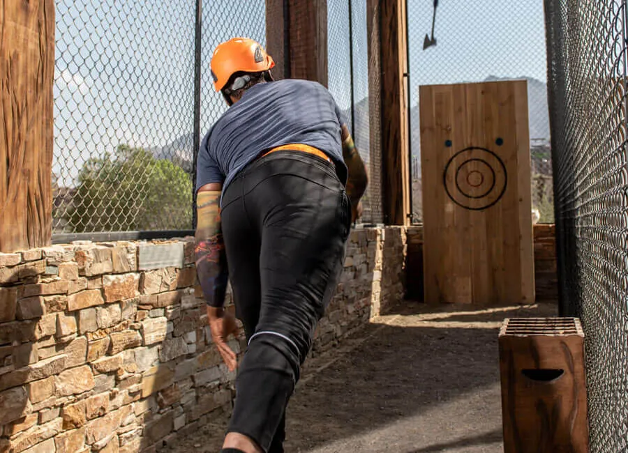 Axe Throwing Activity at Hatta Wadi Hub